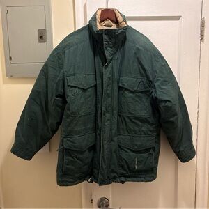 Men's vintage Gant distressed faded Green zip up Jacket size Large